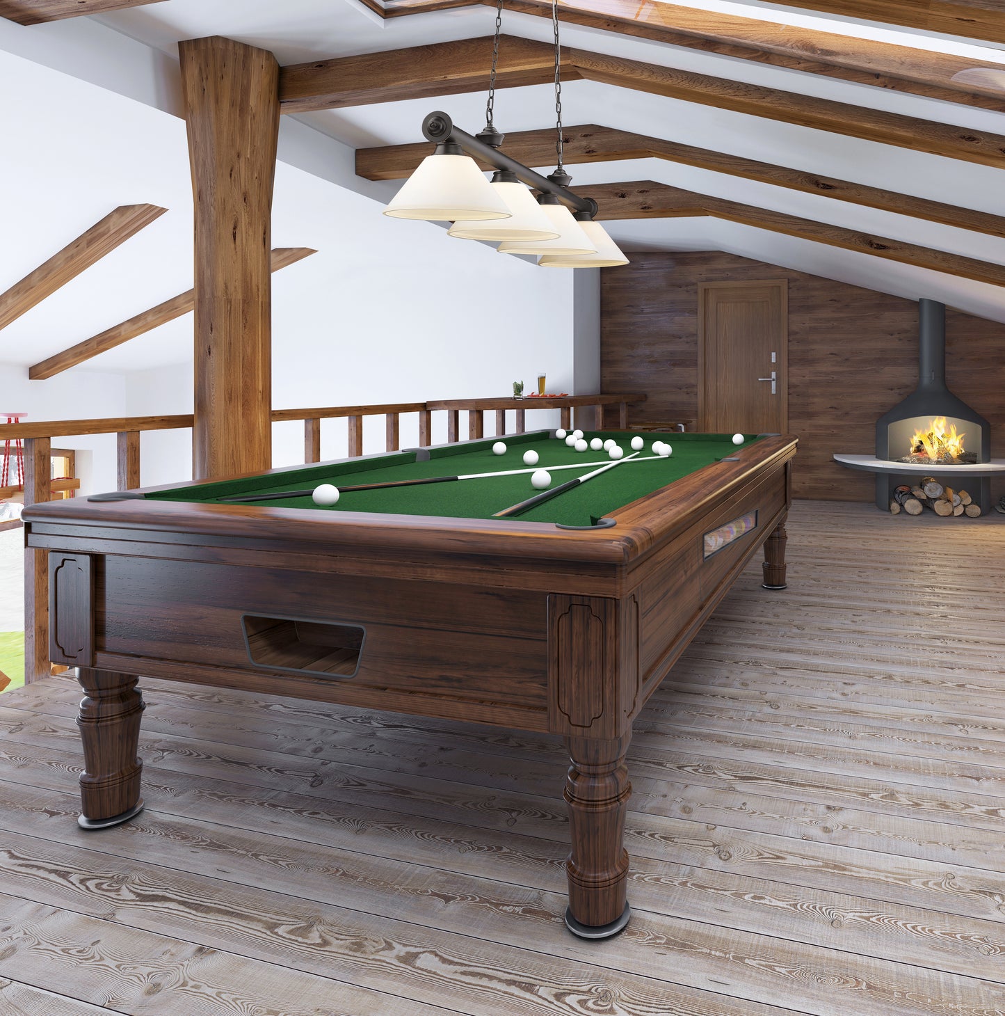 2306-4BRZ-AMO14 - Cordon 4 Light 81" Billiard - Bronze