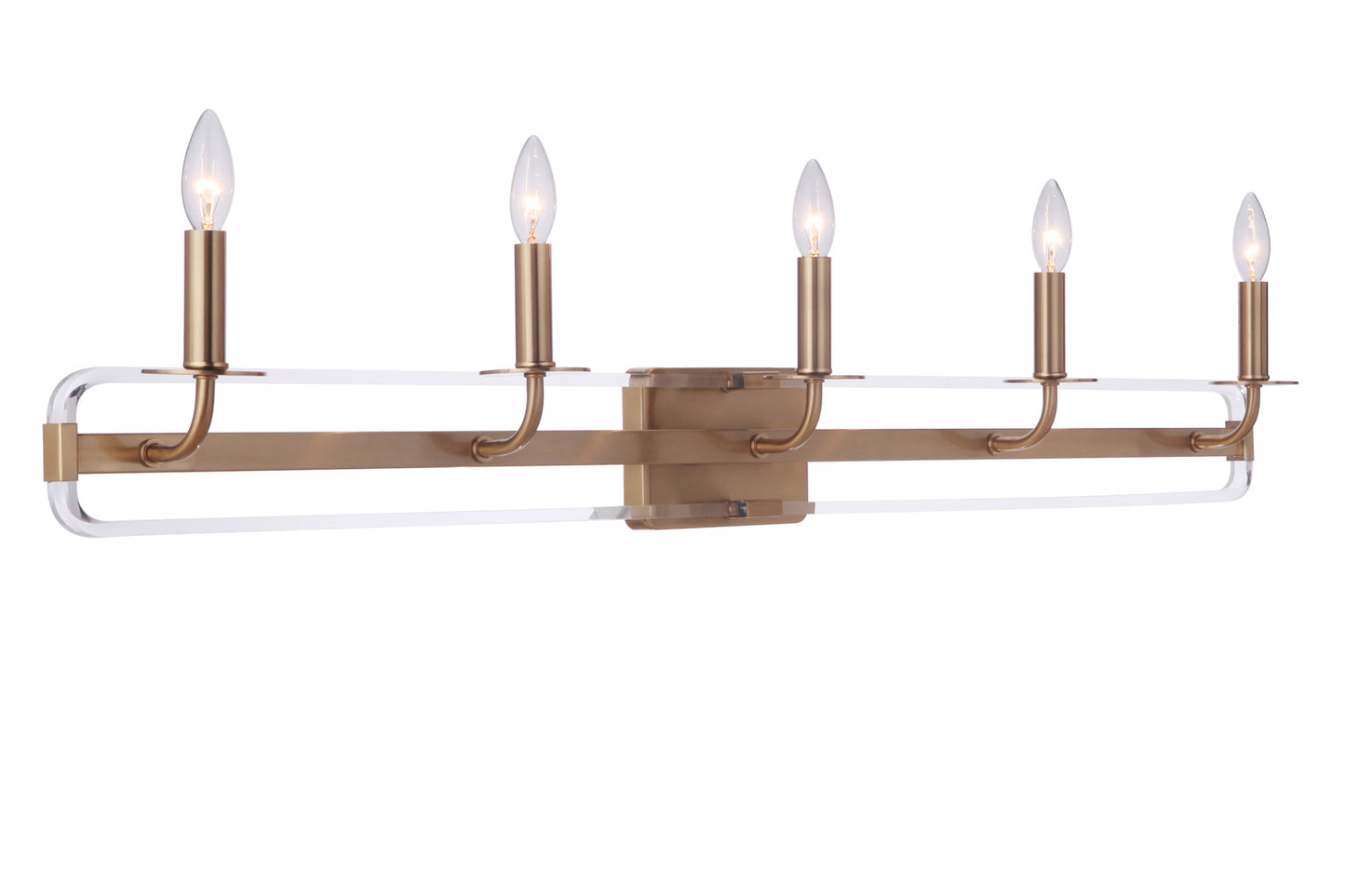 57705-SB - Graclyn 5 Light 45" Wide Vanity Light - Satin Brass