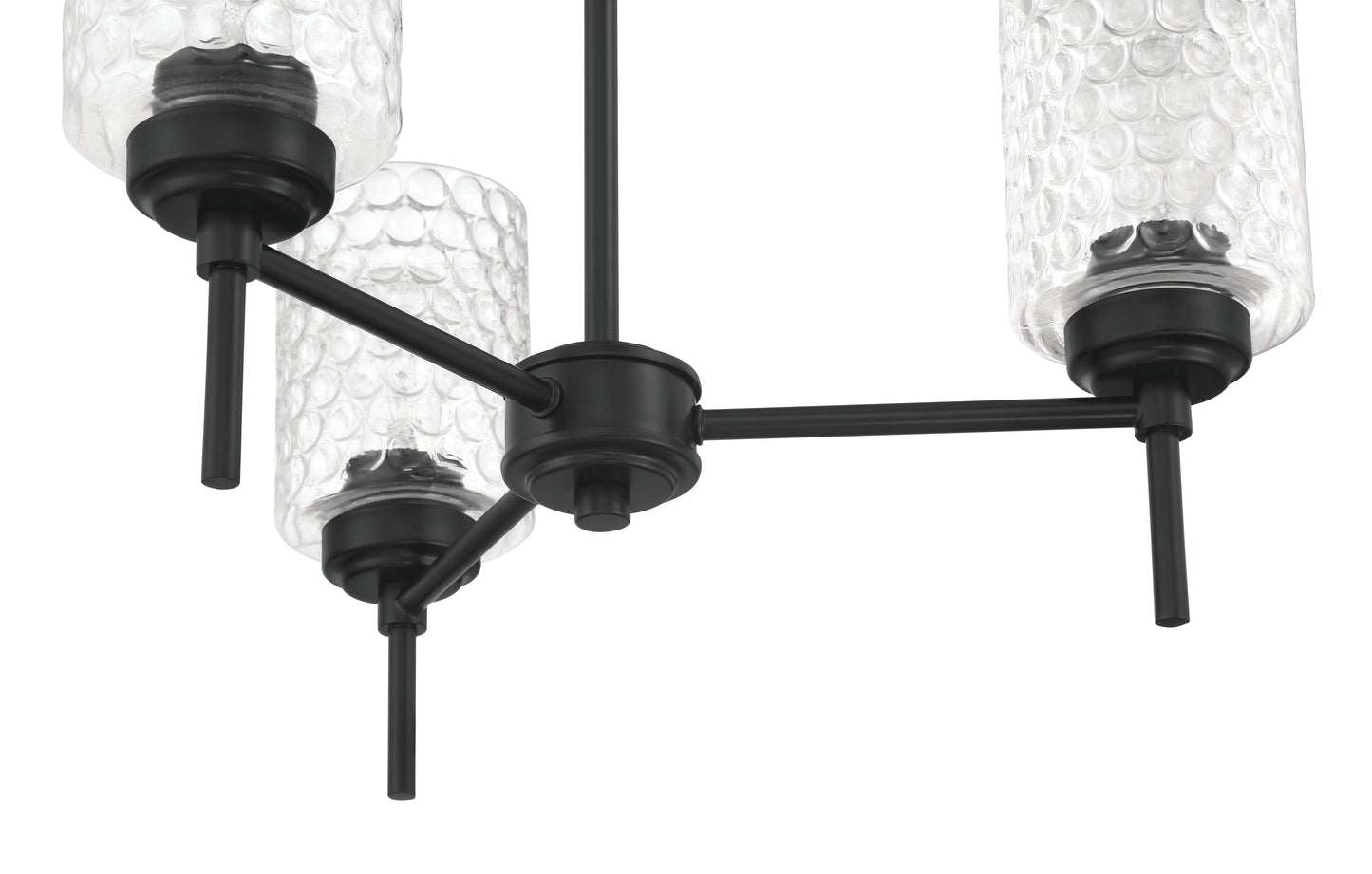 60523-FB - Claire 3 Light 20" Wide Chandelier - Flat Black