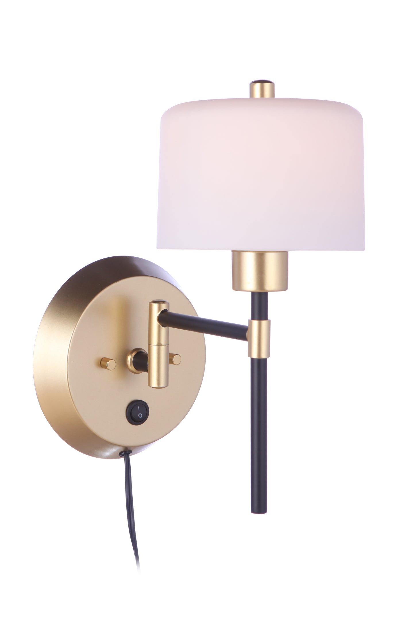 57861P-FBSNG - Wentworth 1 Light 13.38" High Wall Sconce - Flat Black / Sunset Gold