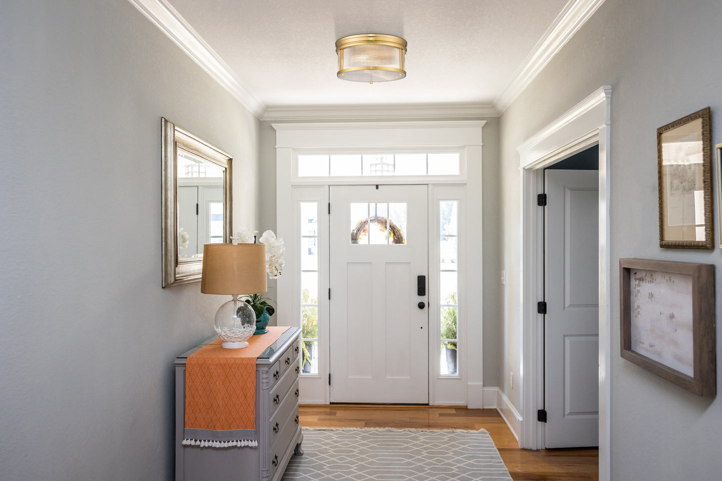 7504FR13-MGLD - Carnaby 2 Light Flush 13" Mount - Modern Gold