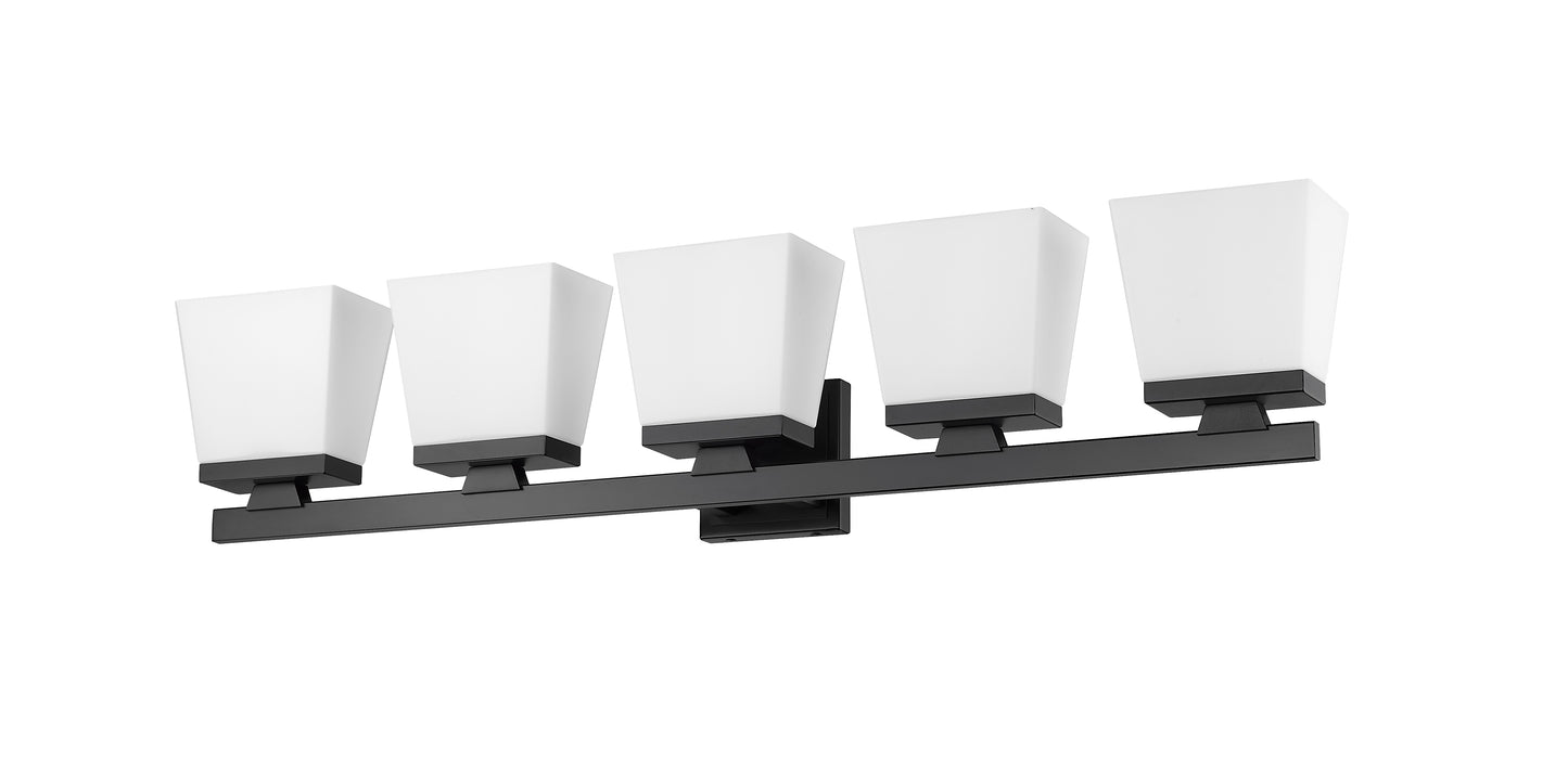 1937-5V-MB - Astor 5 Light 36" Vanity - Matte Black