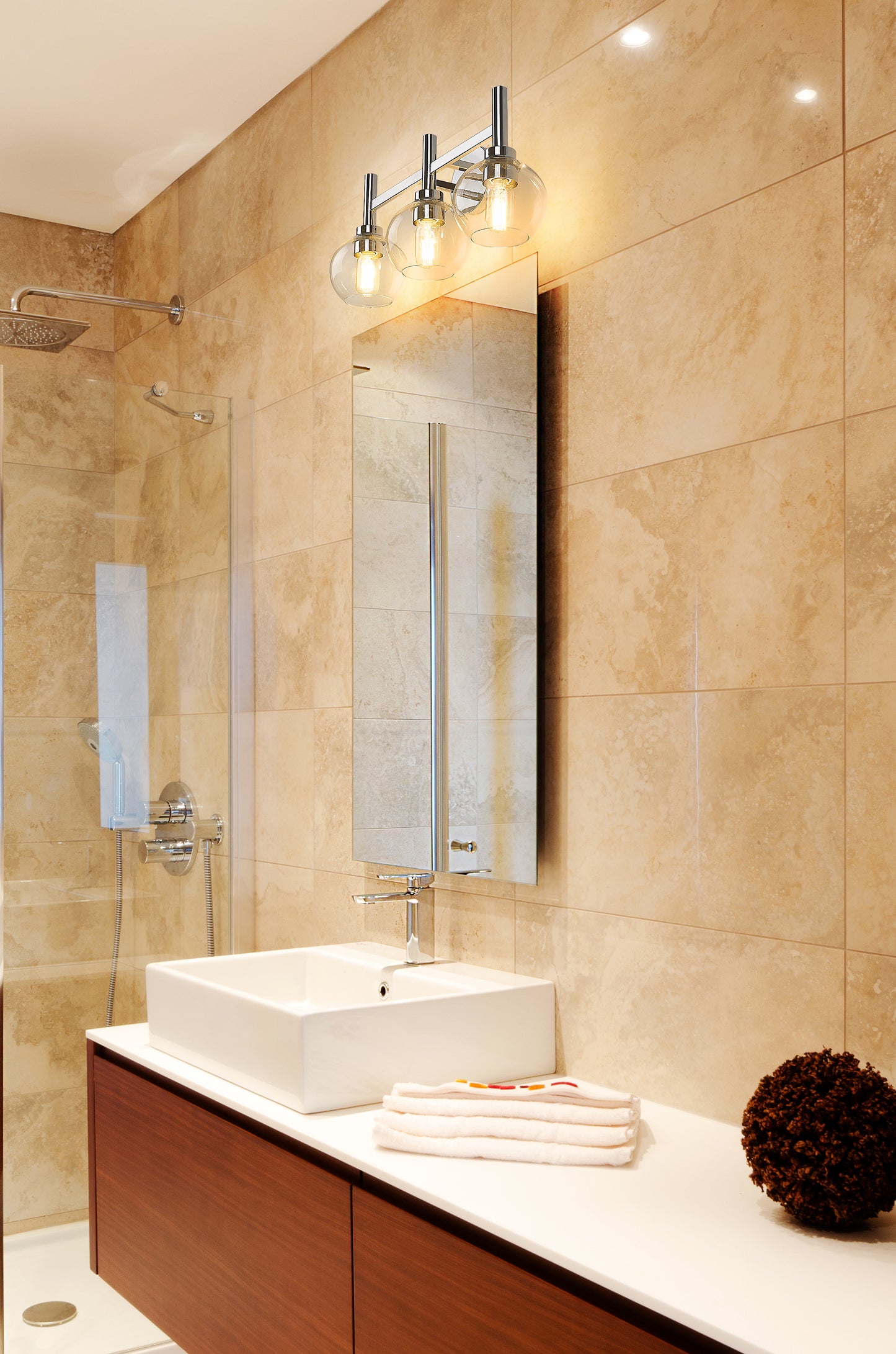 7502-3V-CH - Sutton 3 Light 24" Vanity - Chrome