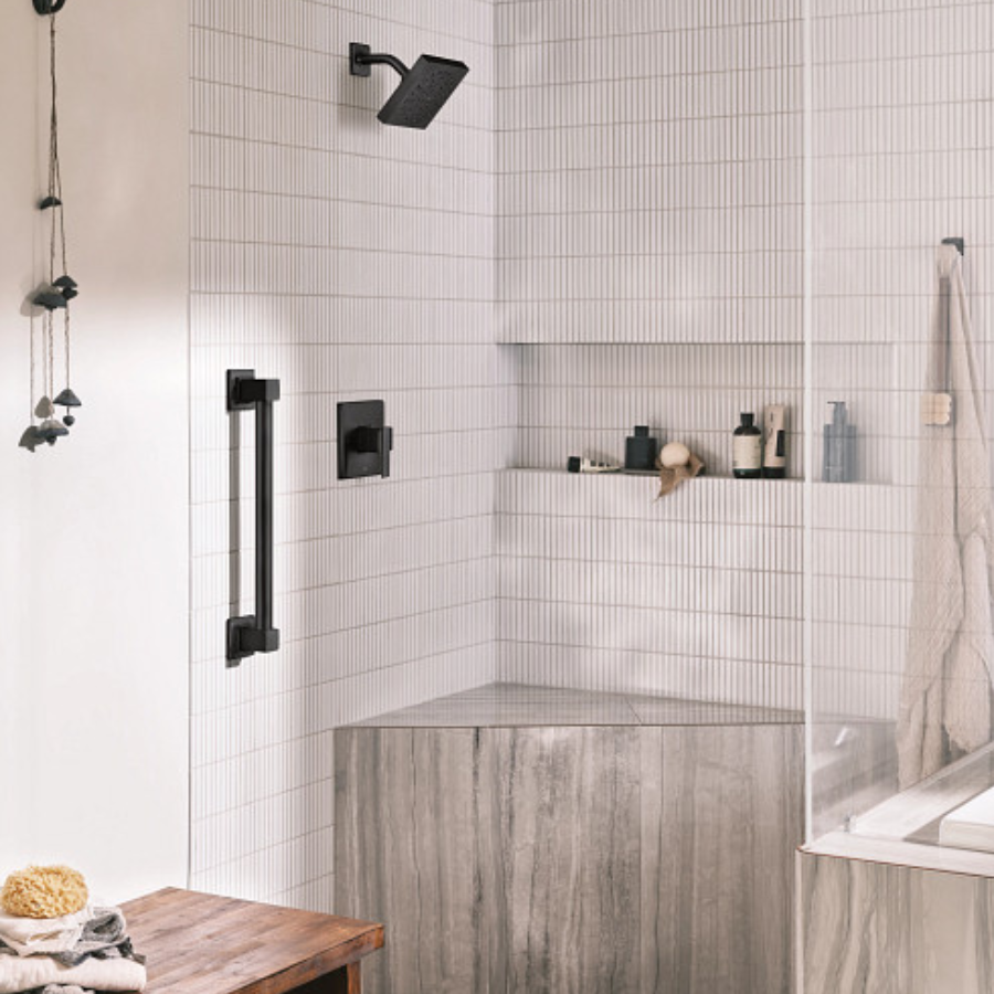 UTS3713EPBL - 90 Degree M-CORE 3-Series Tub/Shower - Matte Black