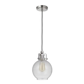 P833PLN1-C - State House 1 Light 6.3" Wide Mini Pendant - Polished Nickel