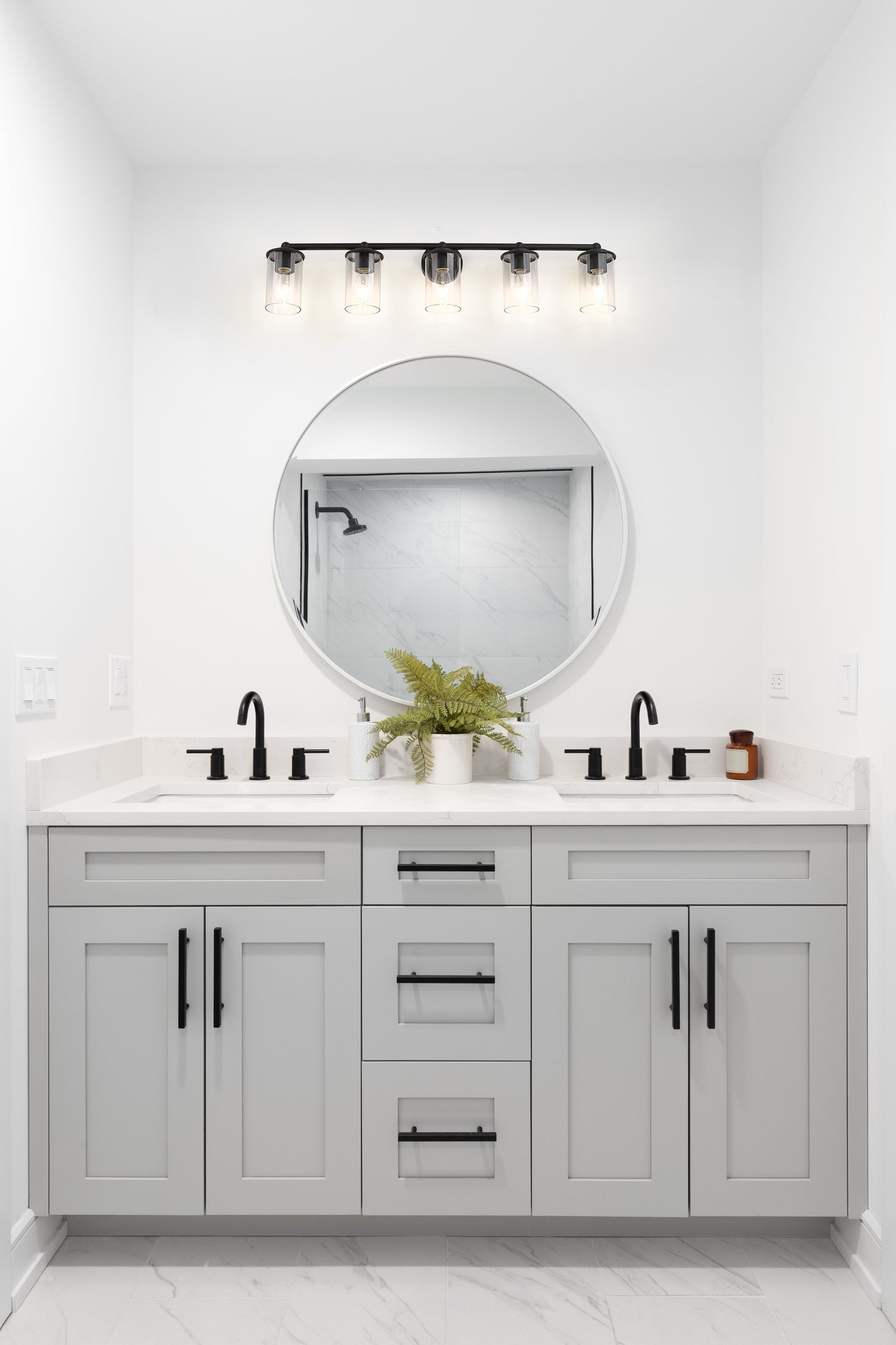 742-5V-MB - Thayer 5 Light 39" Vanity - Matte Black