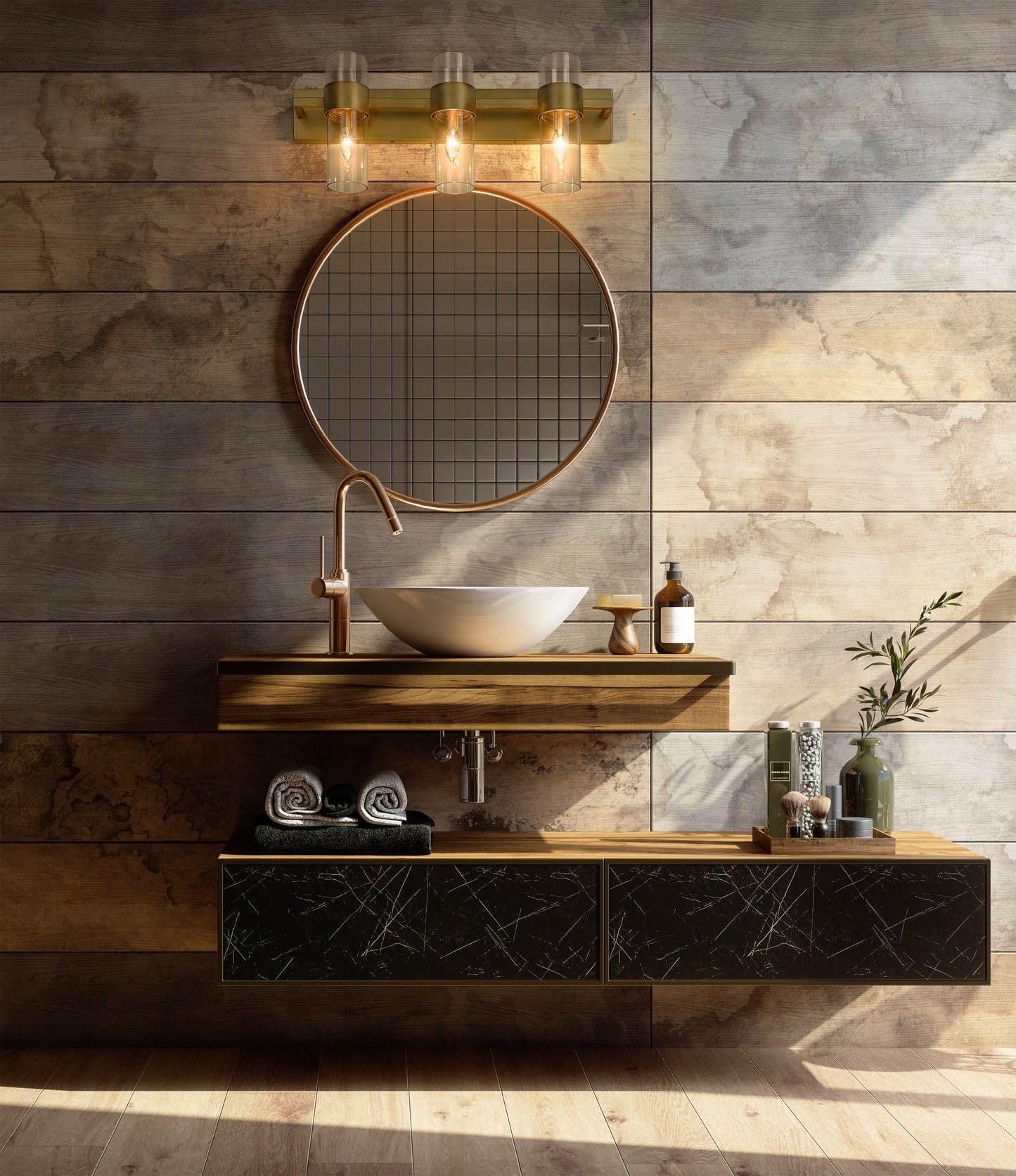 343-3V-RB - Lawson 3 Light 25" Vanity - Rubbed Brass