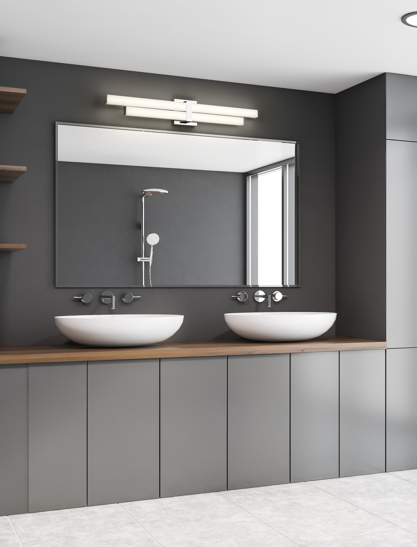1008-32W-CH-LED - Zane 2 Light 32" Vanity - Chrome