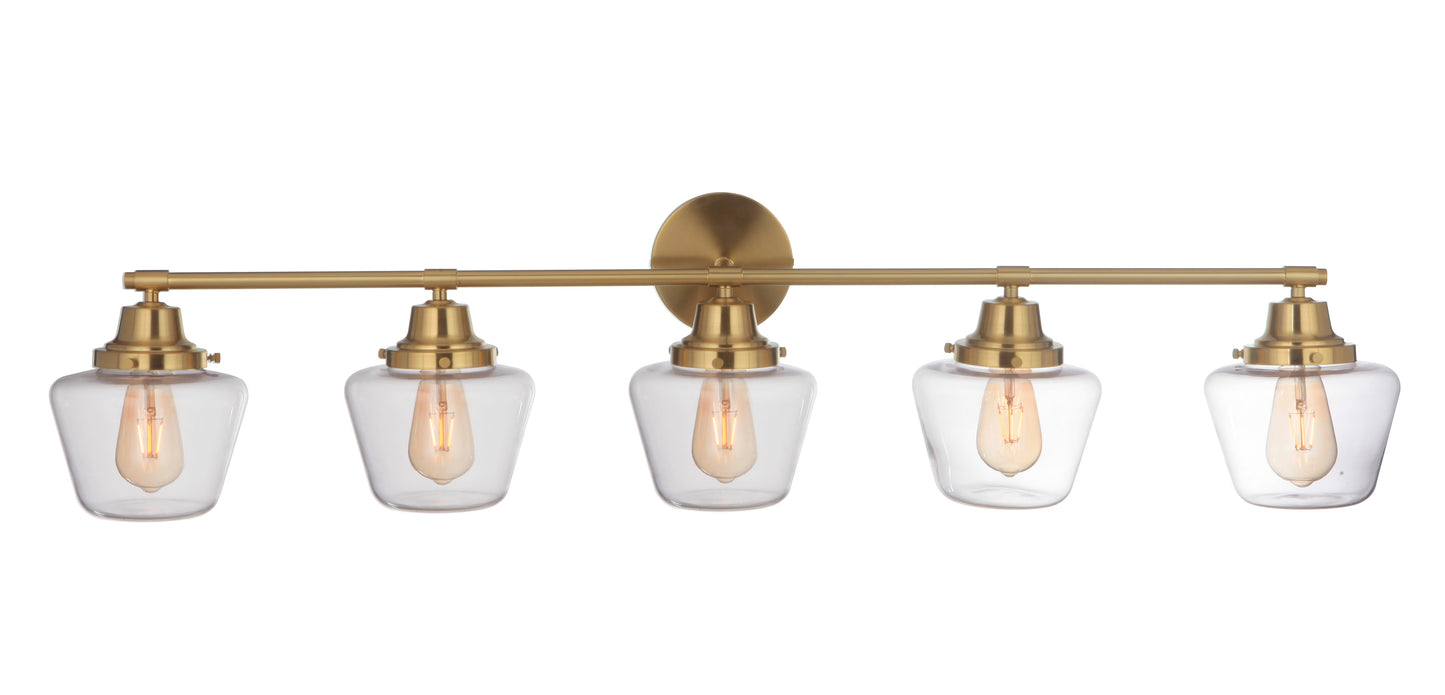 19548SB5 - Essex 5 Light 48" Wide Vanity Light - Satin Brass
