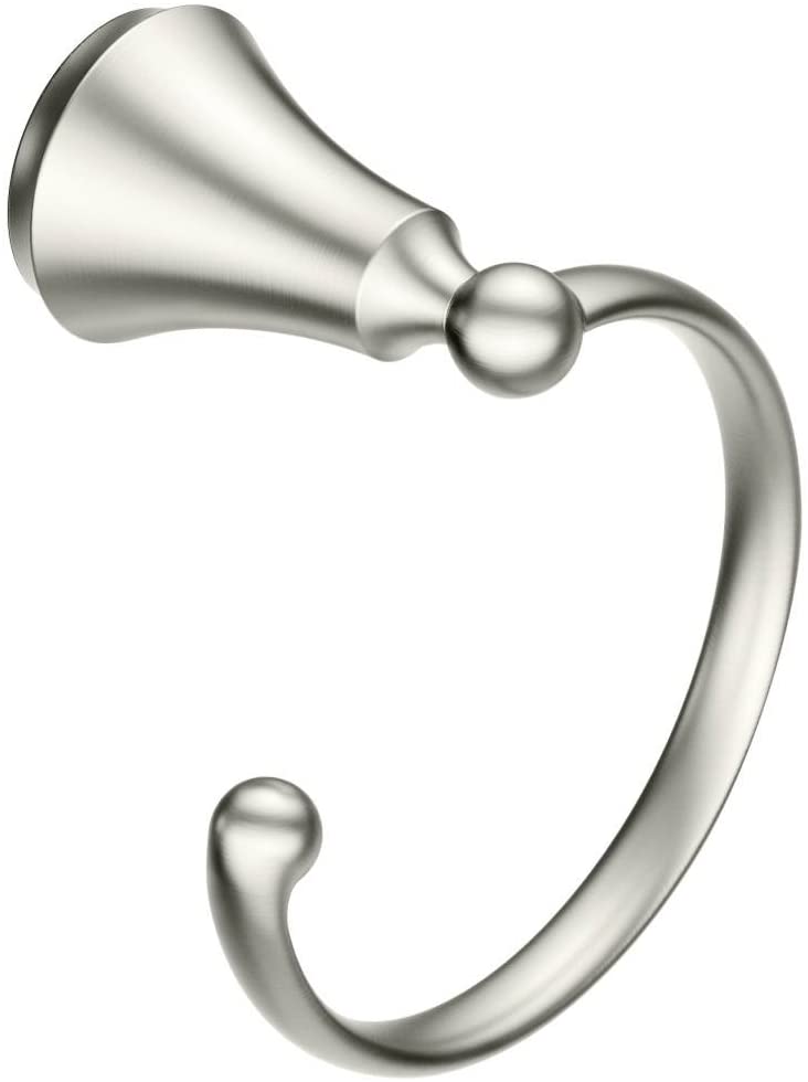 Moen YB5286BN - Wynford 9" Bathroom Hand Towel Ring in Brushed Nickel