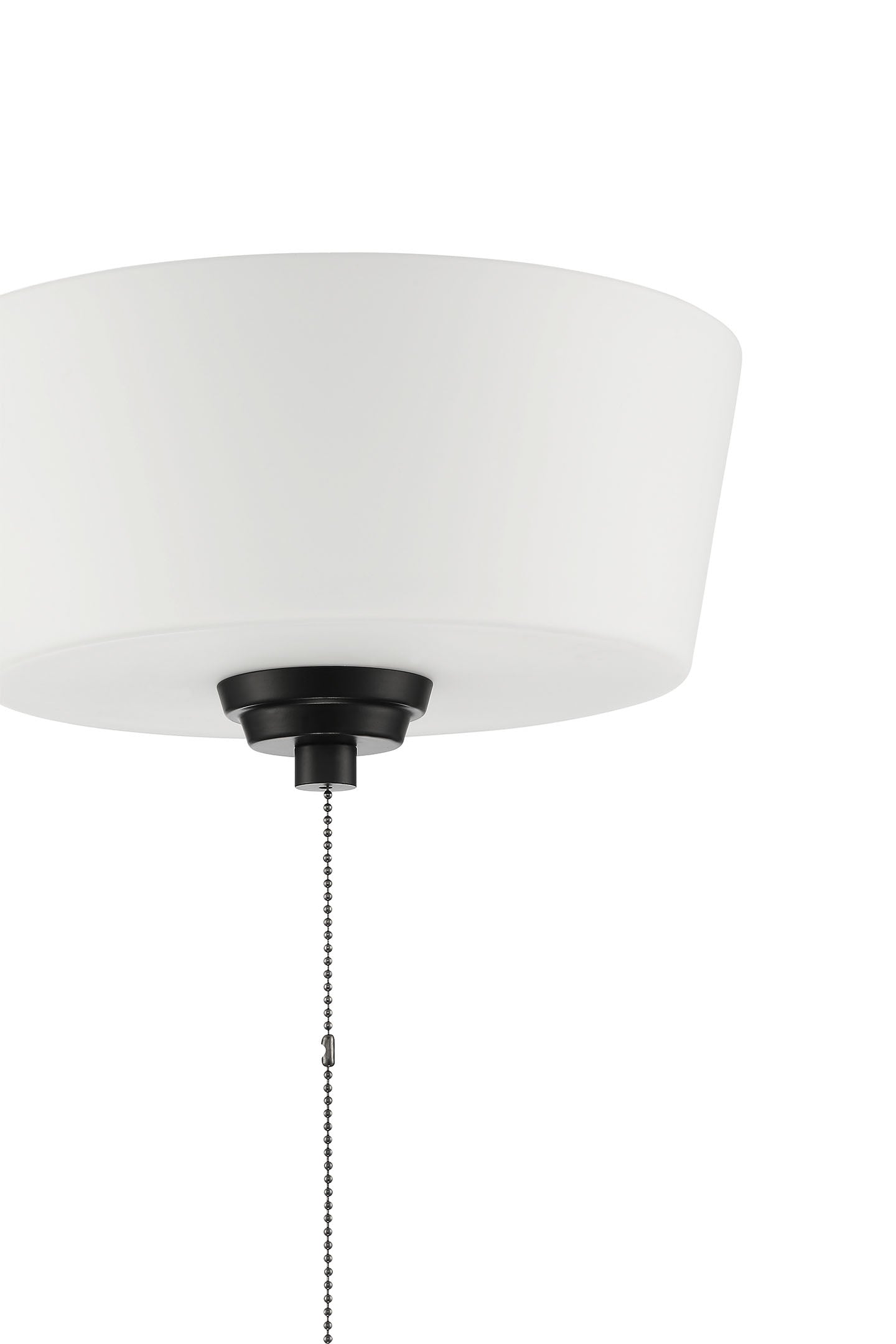 LK2802-FB-WG-LED - 2 Light Energy Star Bowl Fan Light Kit in Flat Black w White Glass