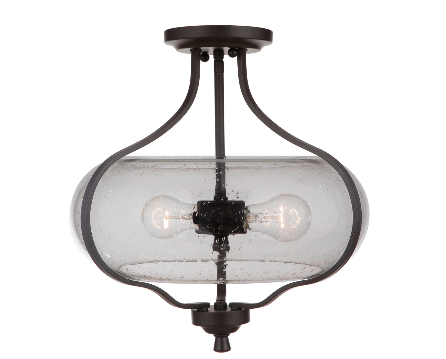 49952-ESP - Serene 2 Light 15" Wide Semi Flush Mount - Espresso