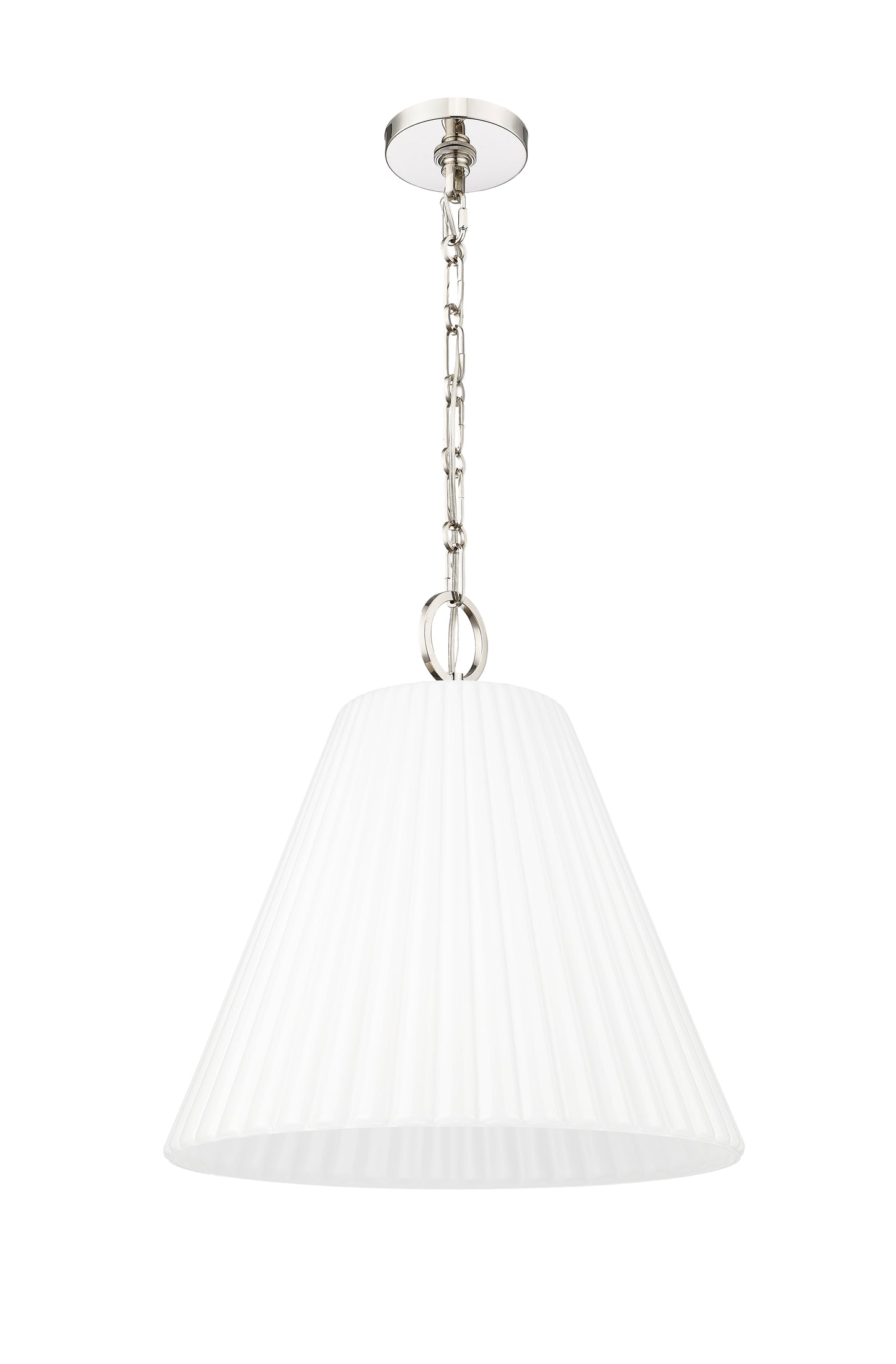3042P18-PN - Alaric 3 Light 18" Pendant - Polished Nickel