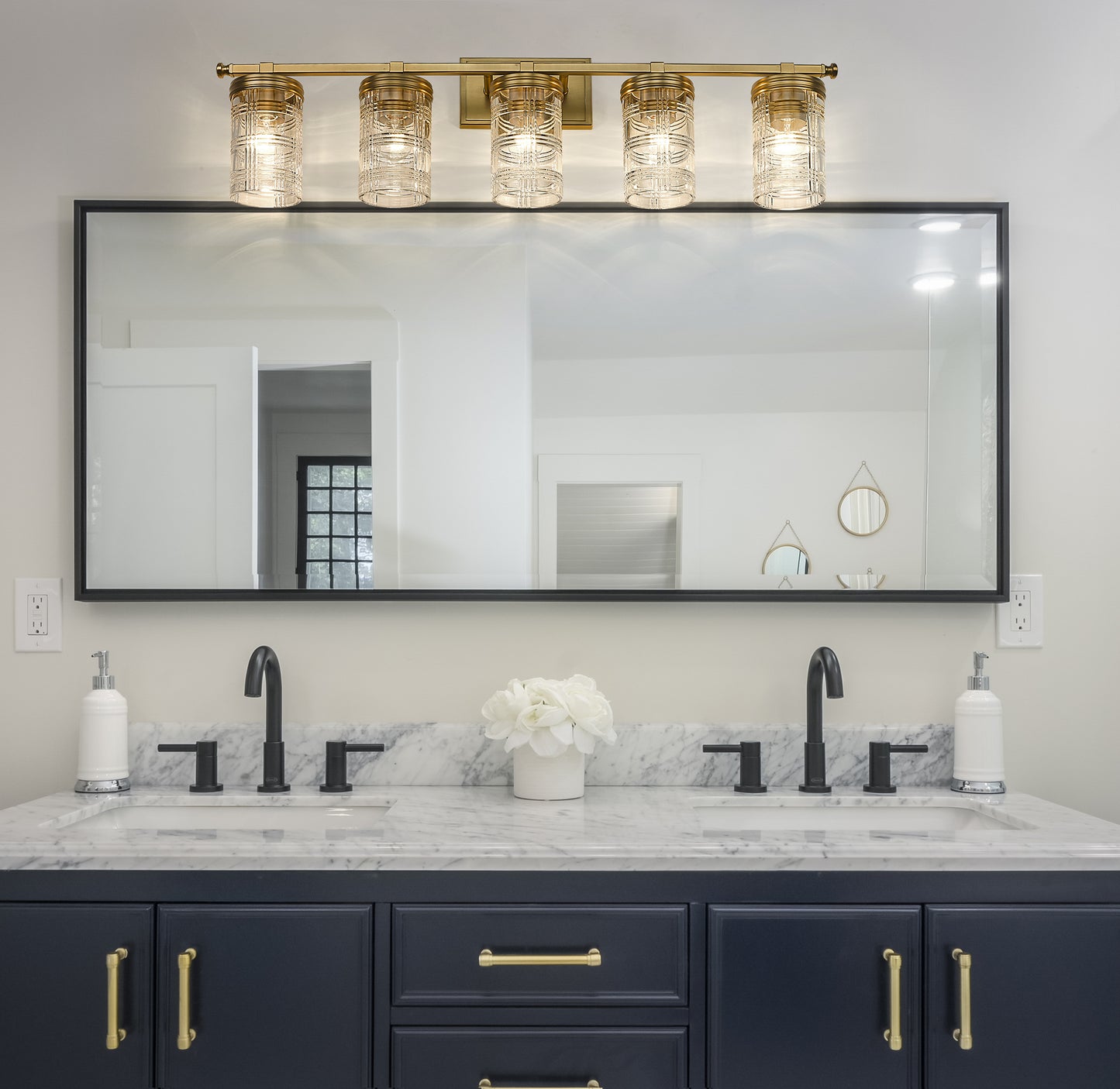 344-5V-HG - Archer 5 Light 38" Vanity - Heirloom Gold