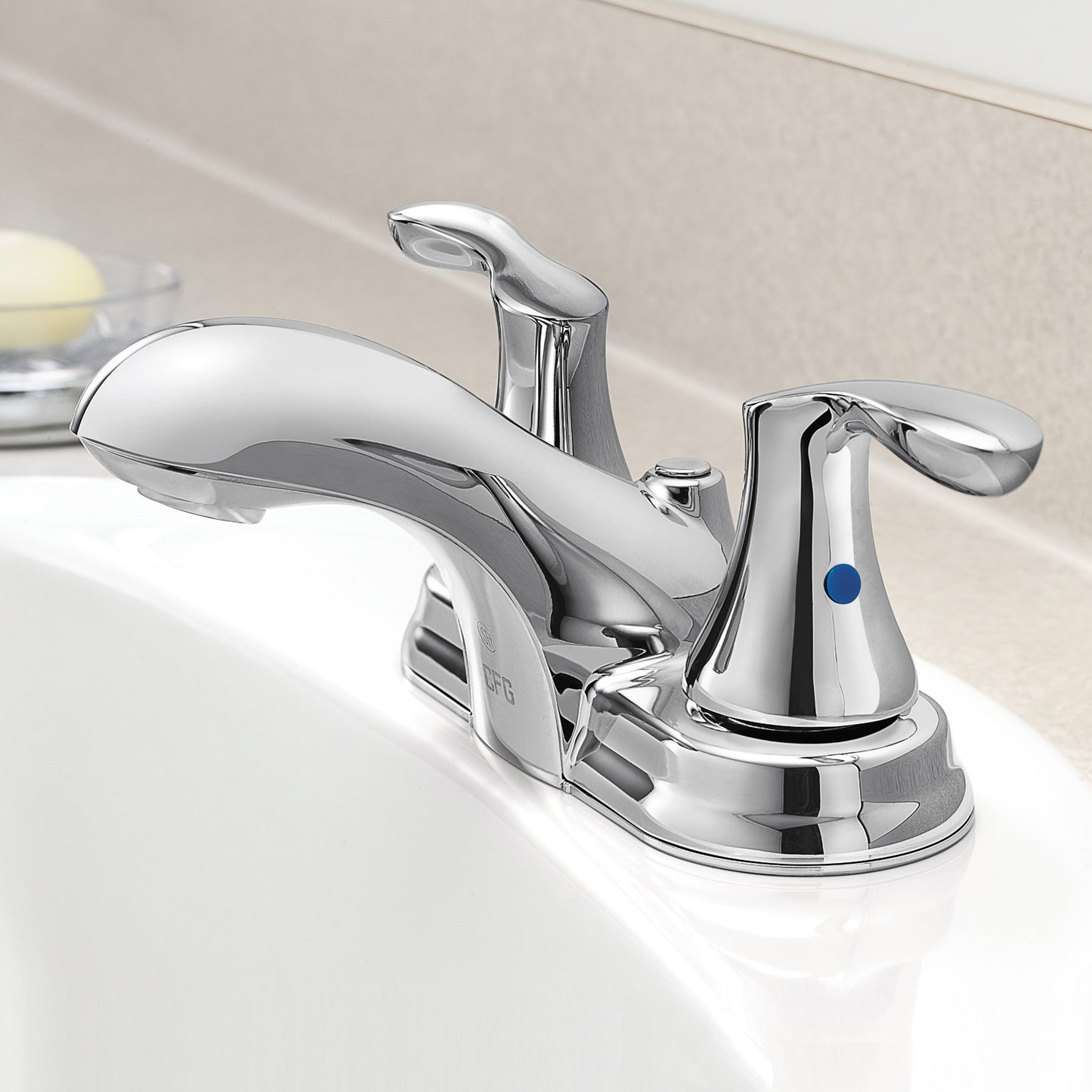 40224 - Cornerstone Two-Handle Low Arc Bathroom Faucet in Chrome