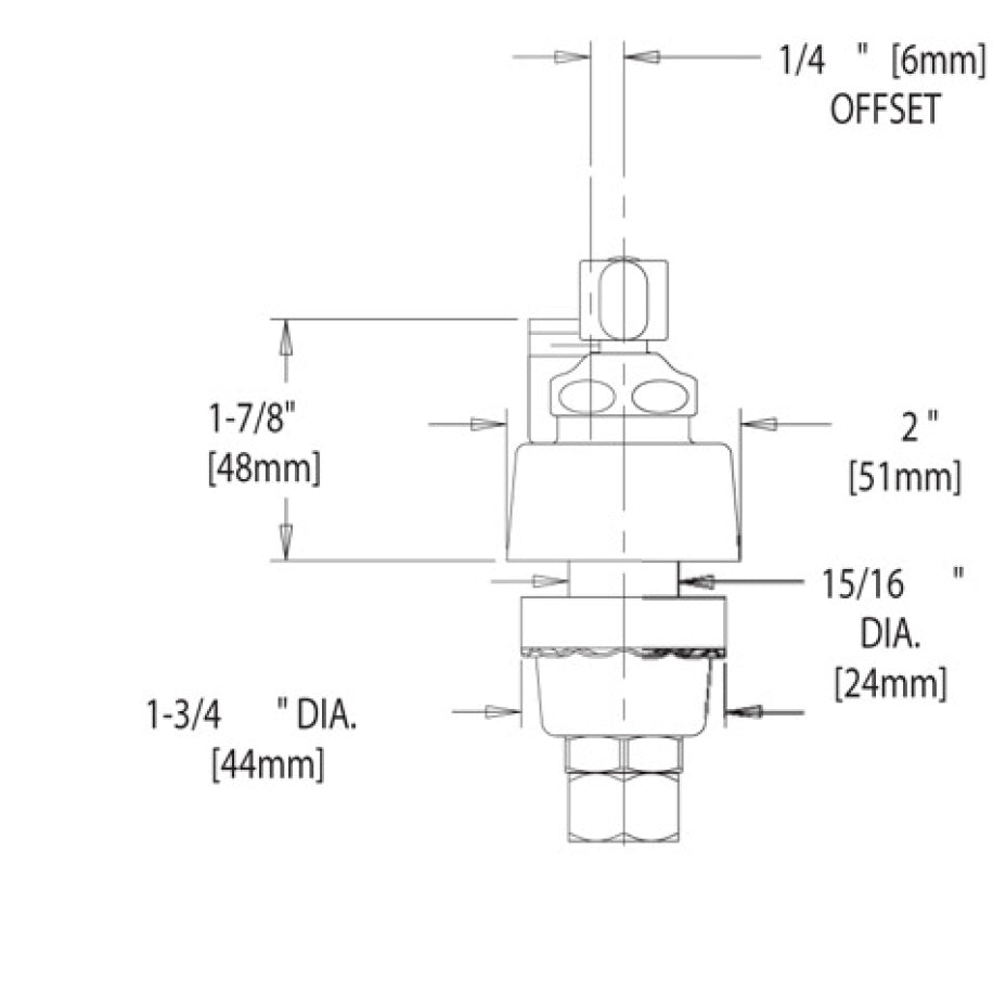 895-LESAB - Deck Mounted Manual Faucet with 4" Centers - Less Spout - Chrome