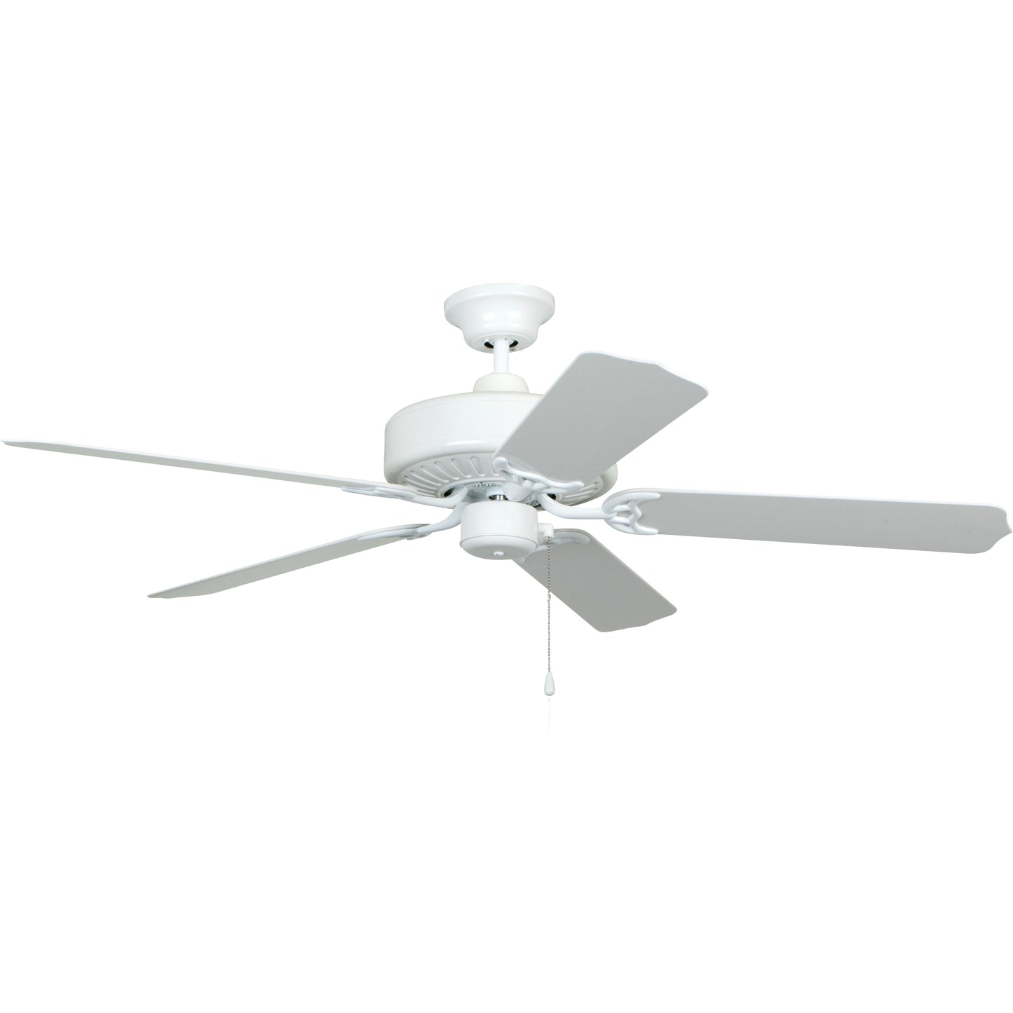 END52WW5P - Enduro Plastic 52" 5 Blade Indoor / Outdoor Ceiling Fan - Pull Chain - White