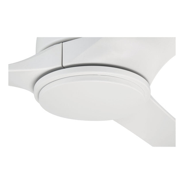 BRK60W3 - Burke 60" 3 Blade Indoor / Outdoor Ceiling Fan with Light Kit - Remote Control - White