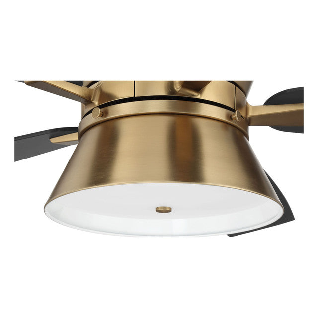 DMK52SB5 - Dominick 52" 5 Blade Ceiling Fan with Light Kit - Remote Control - Satin Brass