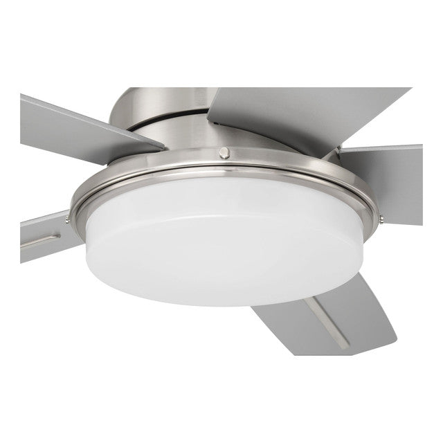 DRW54BNK5 - Drew 54" 5 Blade Ceiling Fan with Light Kit - Remote Control - Brushed Polished Nickel
