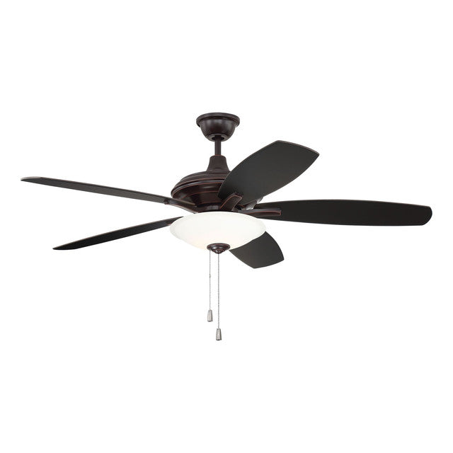 JAM52OBG5-LED - Jamison 52" 5 Blade Ceiling Fan with Light Kit - Pull Chain - Oiled Bronze Gilded
