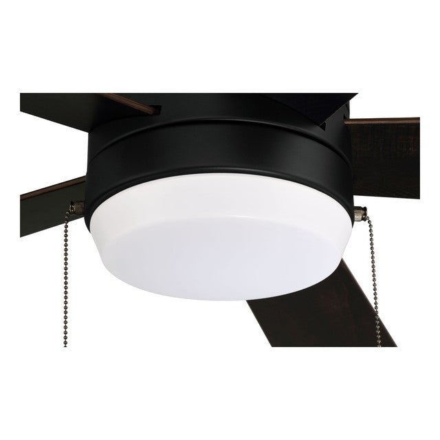 MER52FB5 - Merit 52" 5 Blade Ceiling Fan with Light Kit - Pull Chain - Flat Black