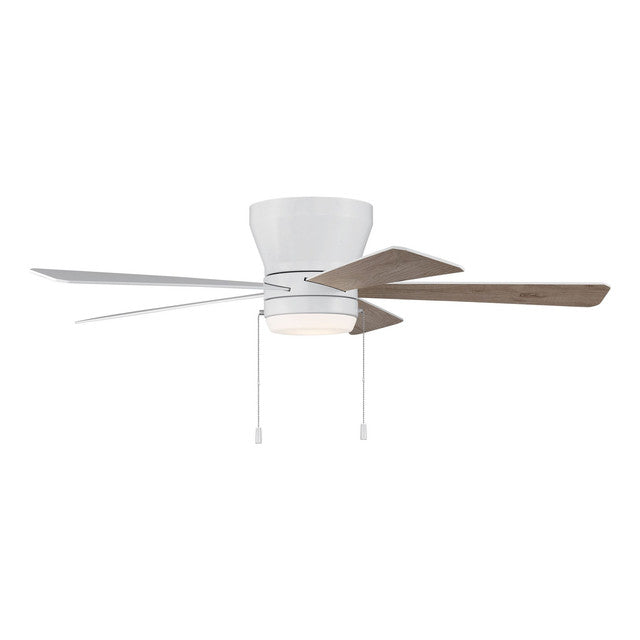 MER52W5 - Merit 52" 5 Blade Ceiling Fan with Light Kit - Pull Chain - White