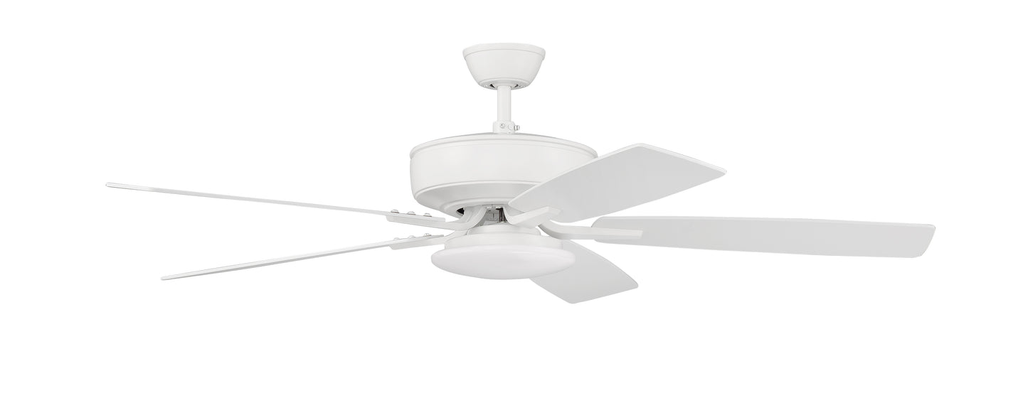 P112W5-52WWOK - Pro Plus 112 52" 5 Blade Ceiling Fan with Light Kit - Wall Control - White