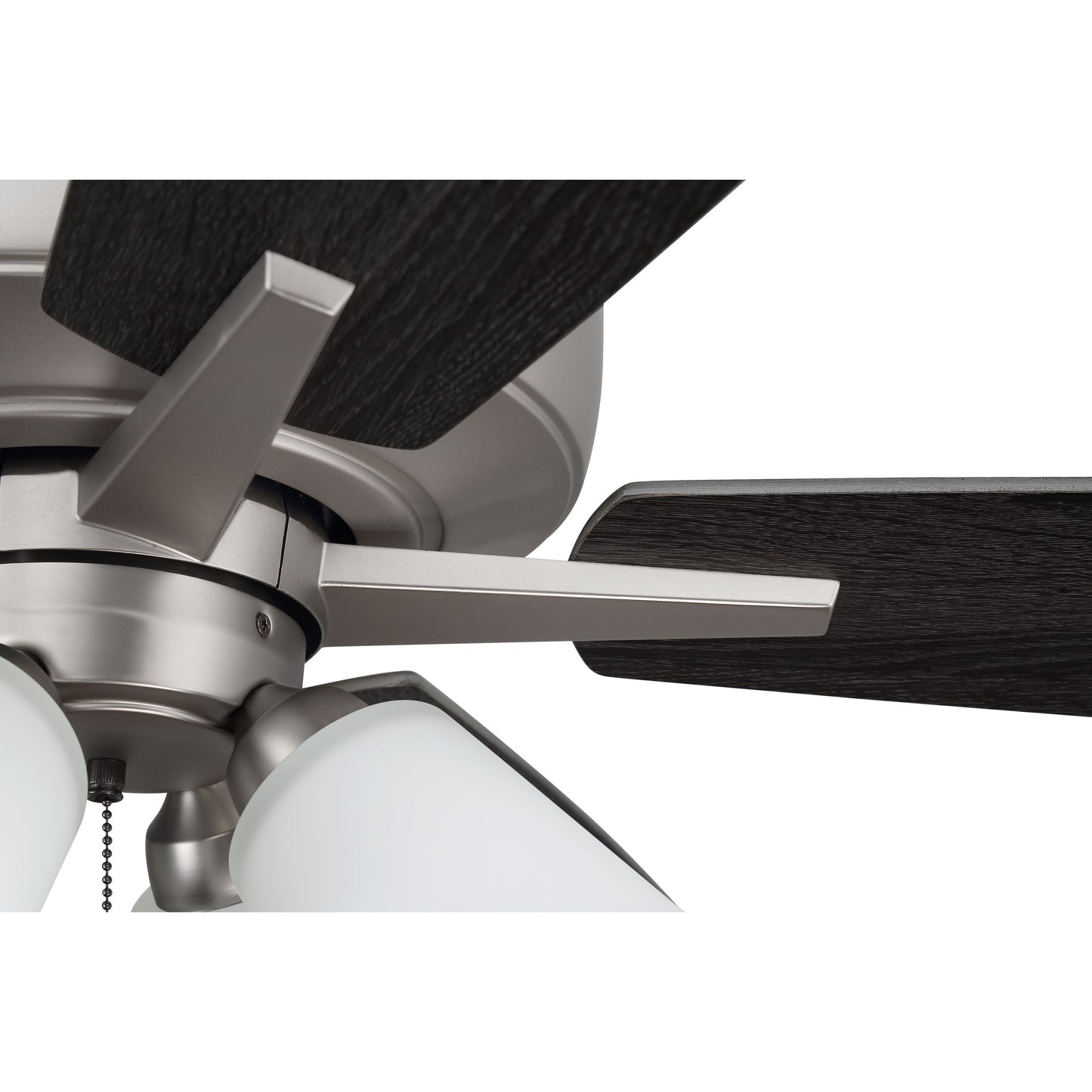 S114BN5-60BNGW - Super Pro 114 60" 5 Blade Ceiling Fan with Light Kit - Pull Chain - Brushed Satin N