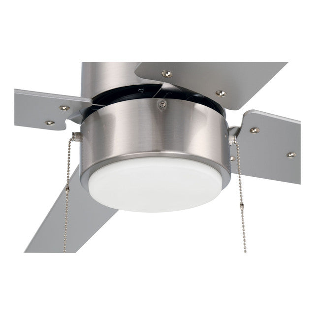 TER52BNK4 - Terie 52" 4 Blade Ceiling Fan with Light Kit - Pull Chain - Brushed Polished Nickel