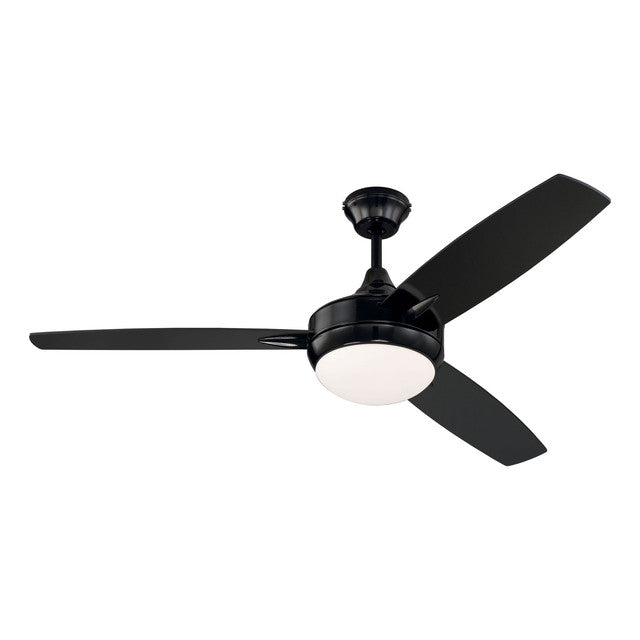 TG52GBK3 - Targas 52" 3 Blade Ceiling Fan with Light Kit - Gloss Black
