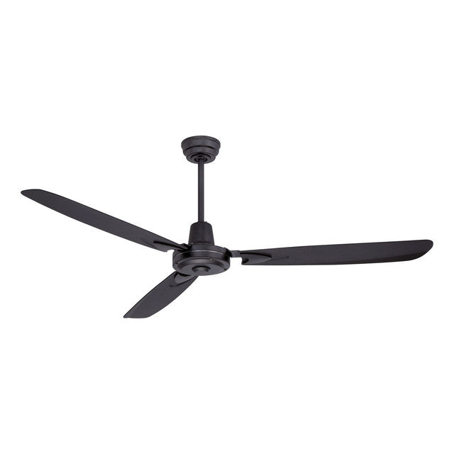 VE58FB3 - Velocity 58" 3 Blade Ceiling Fan - Wall Control - Flat Black
