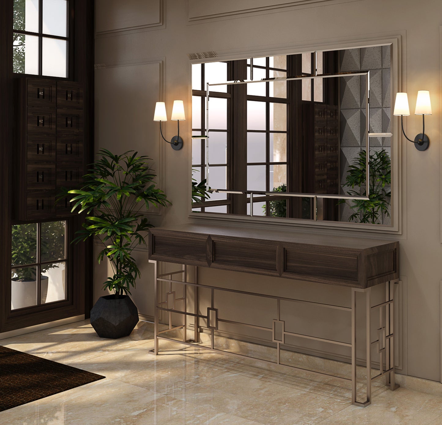 3040-2S-MB - Shannon 2 Light Wall 17" Sconce - Matte Black
