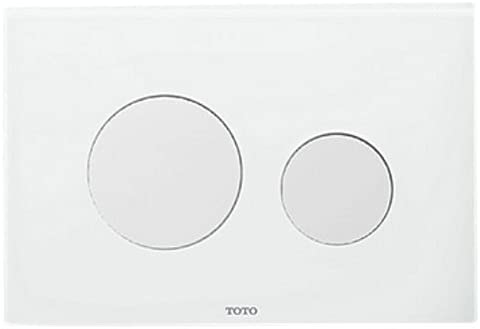 YT830#WH - Round Push Plate Dual Button- White