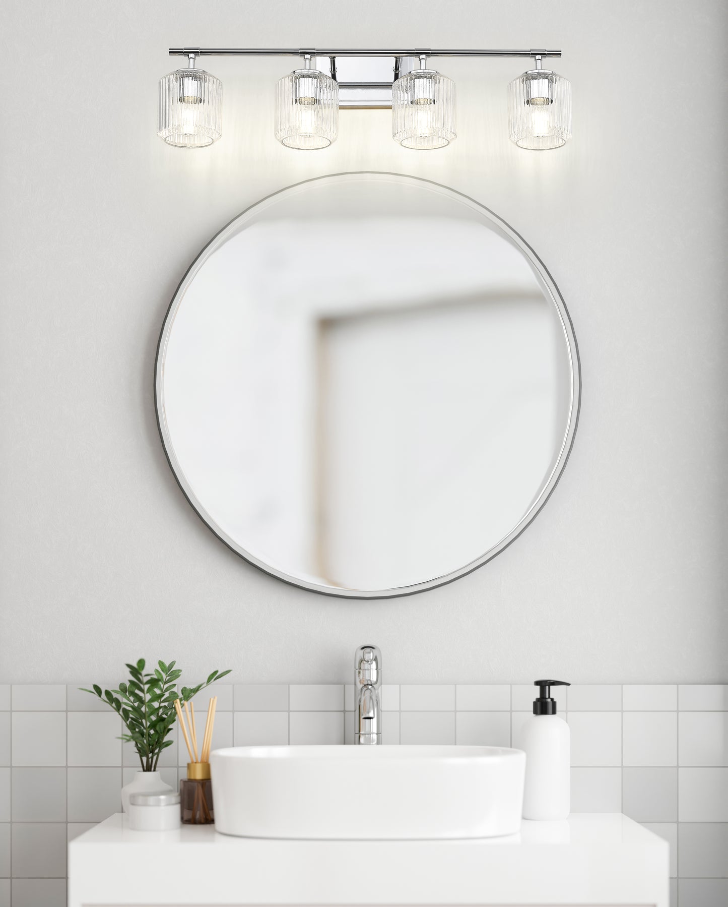 7515-4V-CH - Landon 4 Light 32" Vanity - Chrome