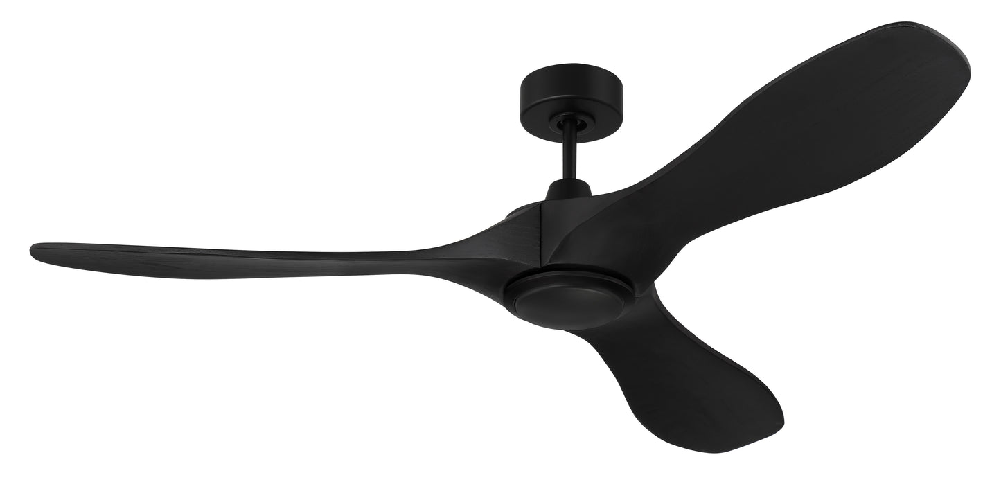 EVY60FB3-NWF - Envy 60" Ceiling Fan, Damp Rated, no Wifi 60" 3 Blade Indoor Outdoor Ceiling Fan with Light Kit - Flat Black