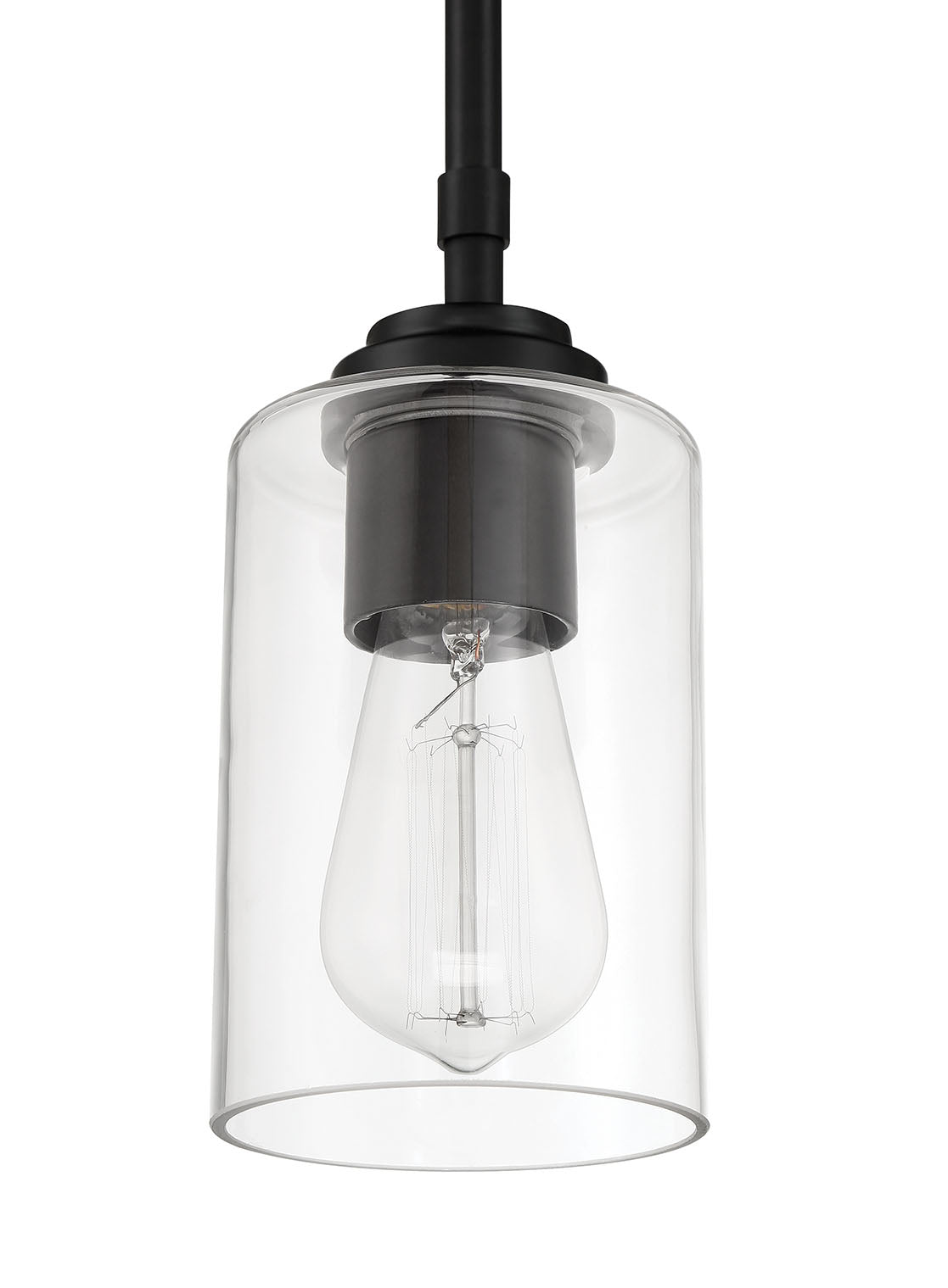 56091-FB - Stowe 1 Light 5.13" Wide Mini Pendant - Flat Black