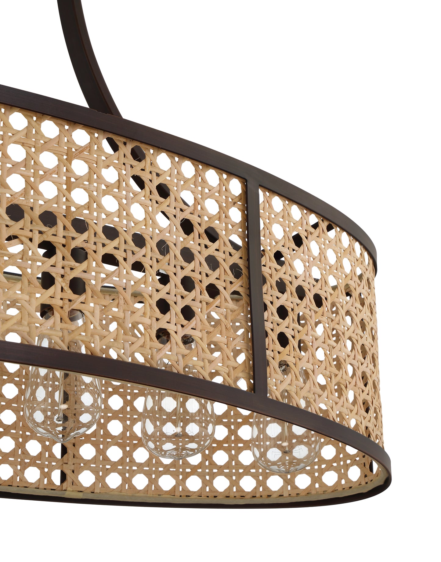 54576-ABZ - Malaya 6 Light 12.5" Wide Island Light - Aged Bronze Brushed