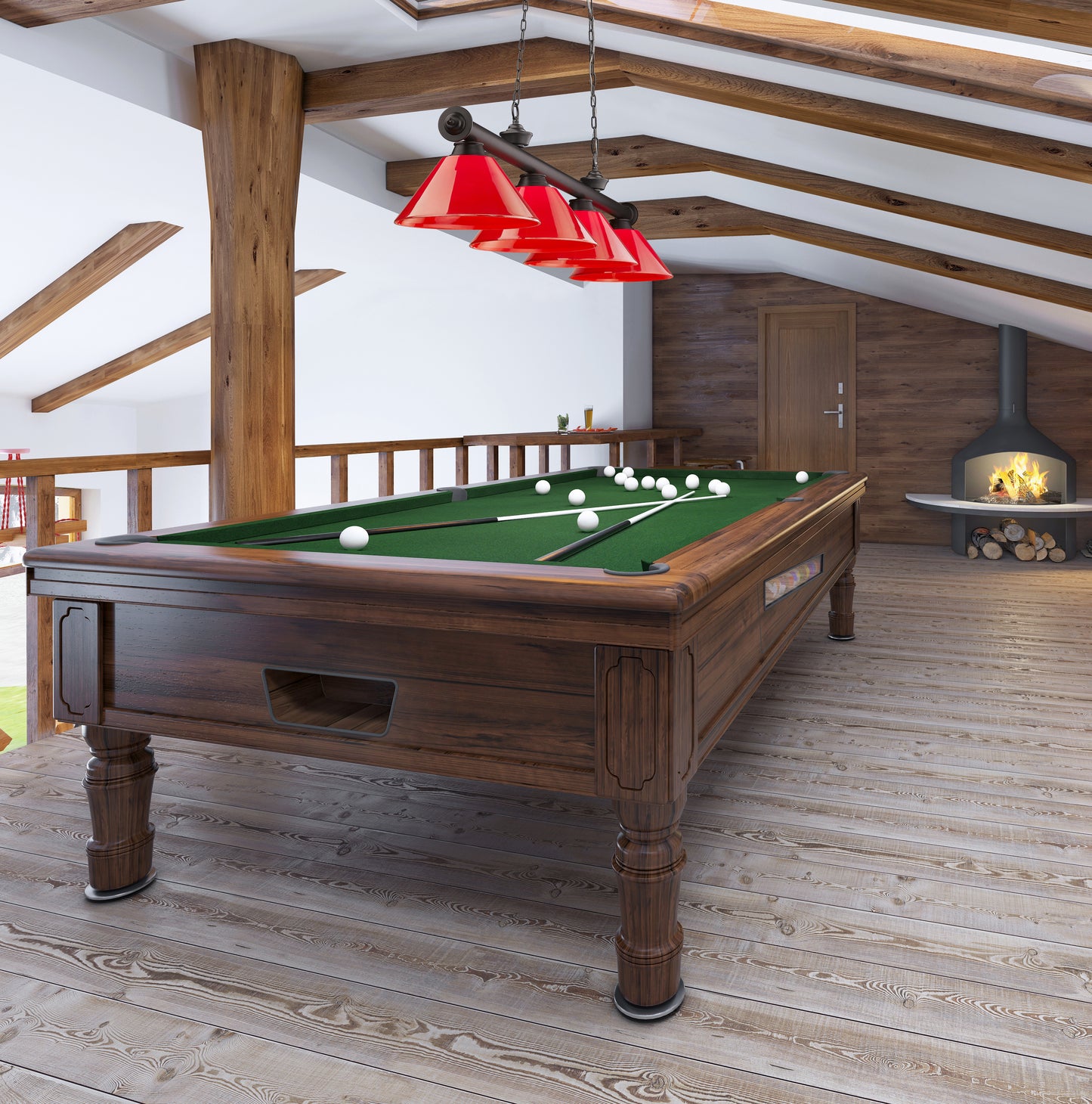 2306-4BRZ-PRD - Cordon 4 Light 81" Billiard - Bronze