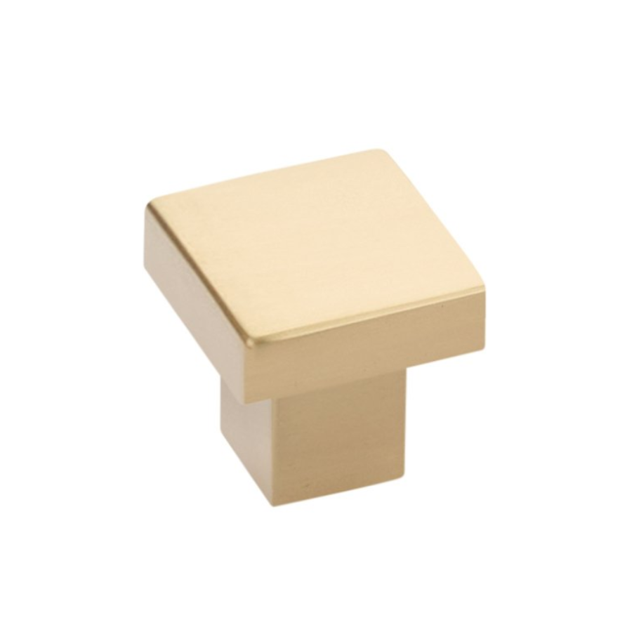 86703US4 - Hunter 1-5/4" Square Cabinet Knob- Modern Rectangular collection - Satin Brass