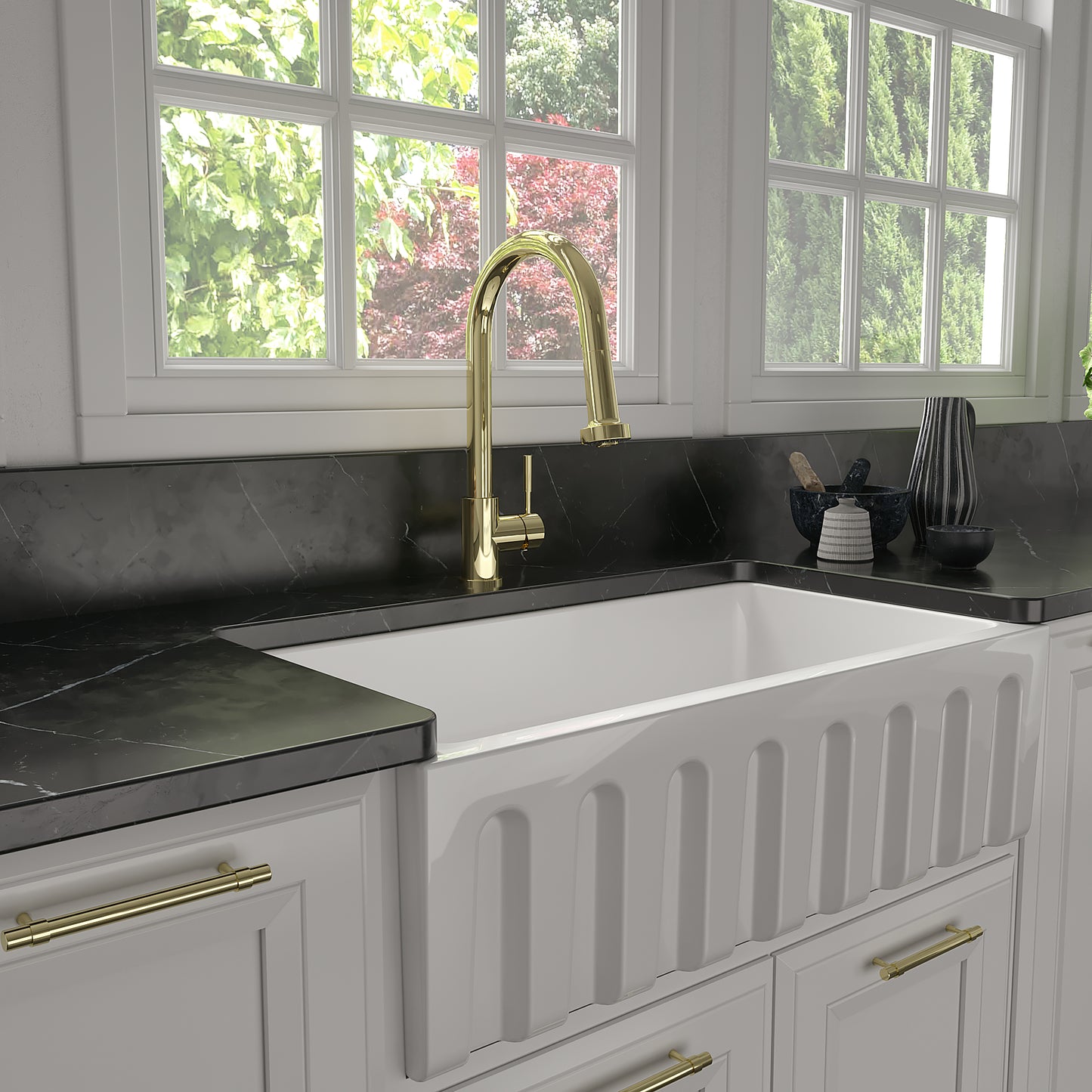 MON-KF-PG - Monet Kitchen Faucet in Polished Gold