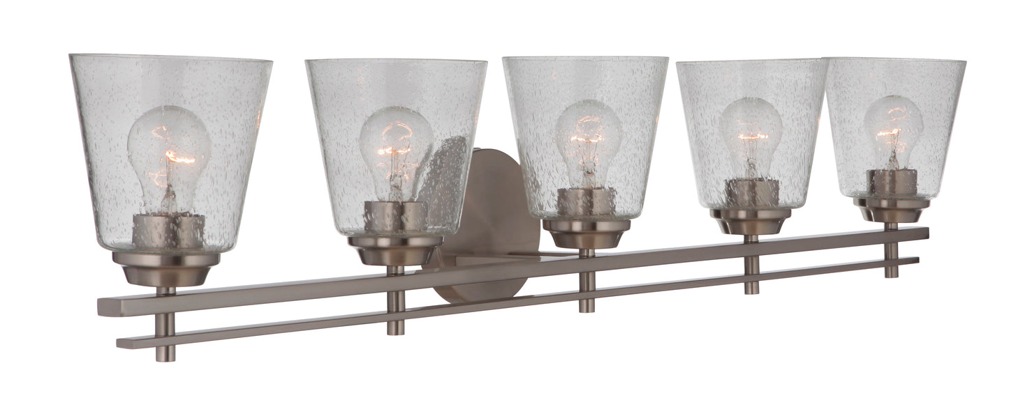 19642BNK5 - Drake 5 Light 42" Wide Vanity Light - Brushed Nickel