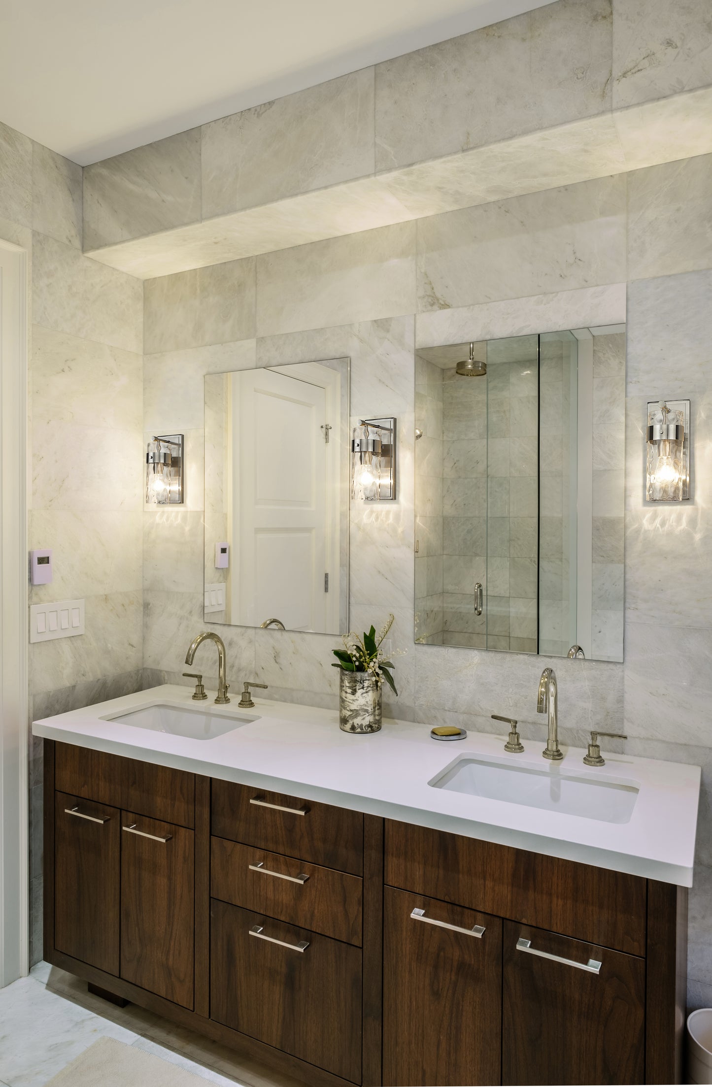 3035-1V-BN - Fontaine 1 Light Wall 11" Sconce - Brushed Nickel