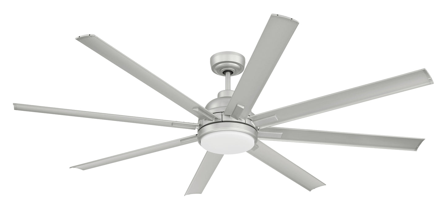 RSH65PN8 - Rush 65 65" 8 Blade Indoor Outdoor Ceiling Fan with Light Kit - Painted Nickel