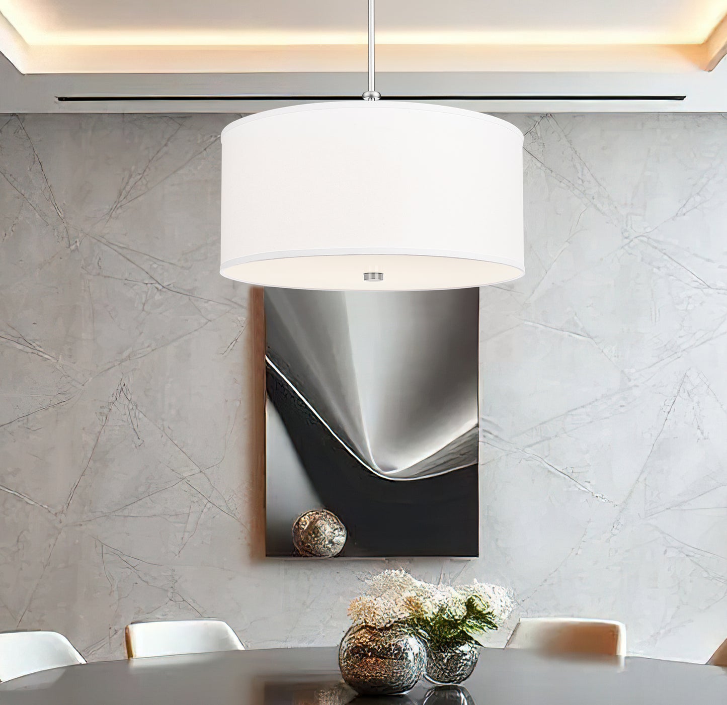 1962P24-BN-LED - Linden 1 Light 24" Pendant - Brushed Nickel