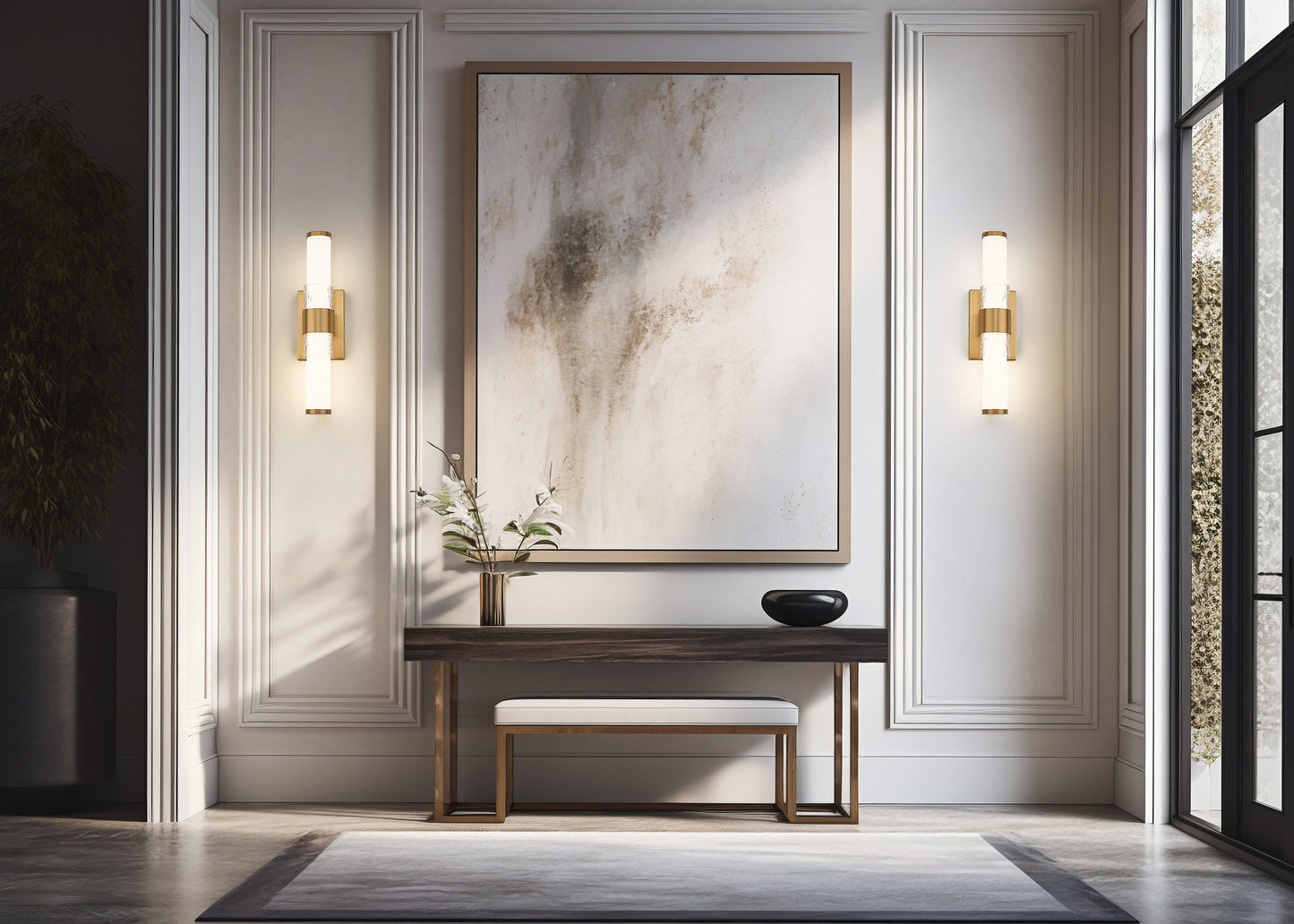 1015-18W-MGLD-LED - Egon 1 Light 18" Vanity - Modern Gold