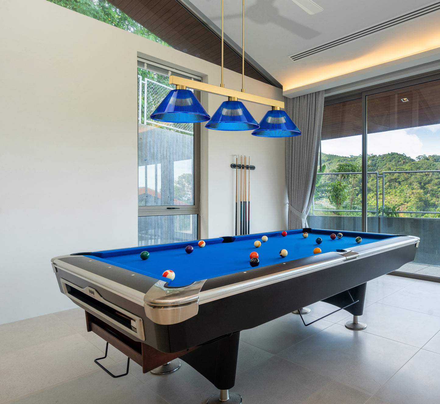 152MGLD-ARDB - Cobalt 3 Light 50" Billiard - Modern Gold