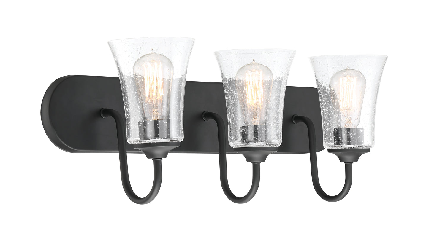 50403-FB - Gwyneth 3 Light 24" Wide Vanity Light - Flat Black