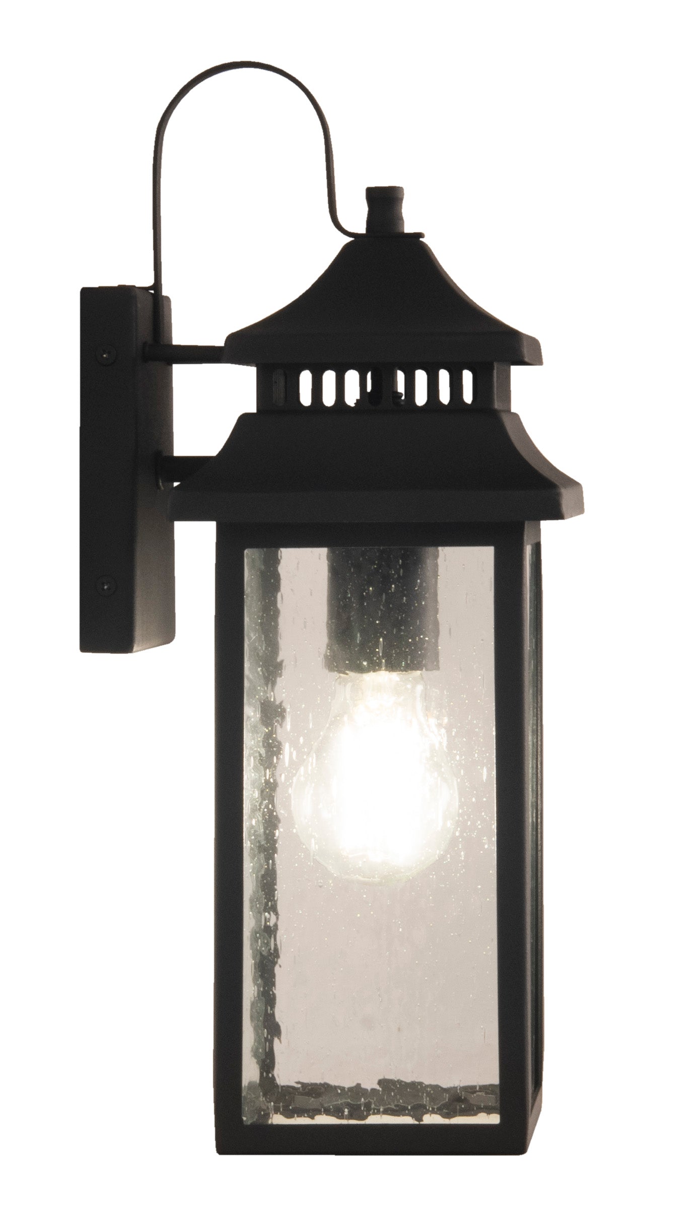 ZA3104-TB - Crossbend 1 Light 15" High Outdoor Wall Lantern - Textured Black