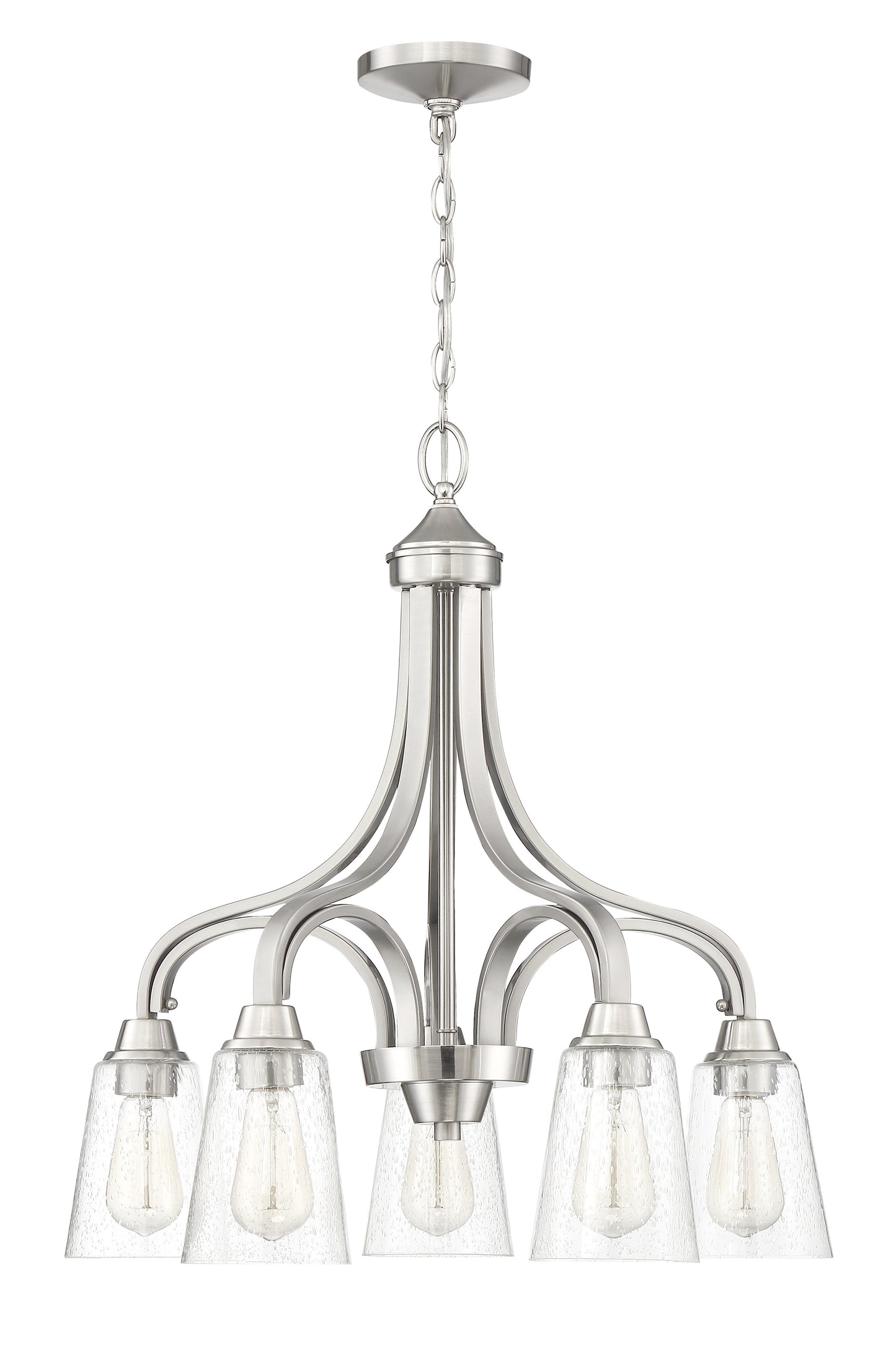41915-BNK-CS - Grace 5 Light 24" Wide Chandelier - Brushed Nickel